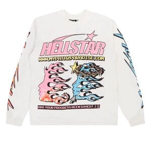 Helstar Graphic Sweatshirt - White, Pink, Blue